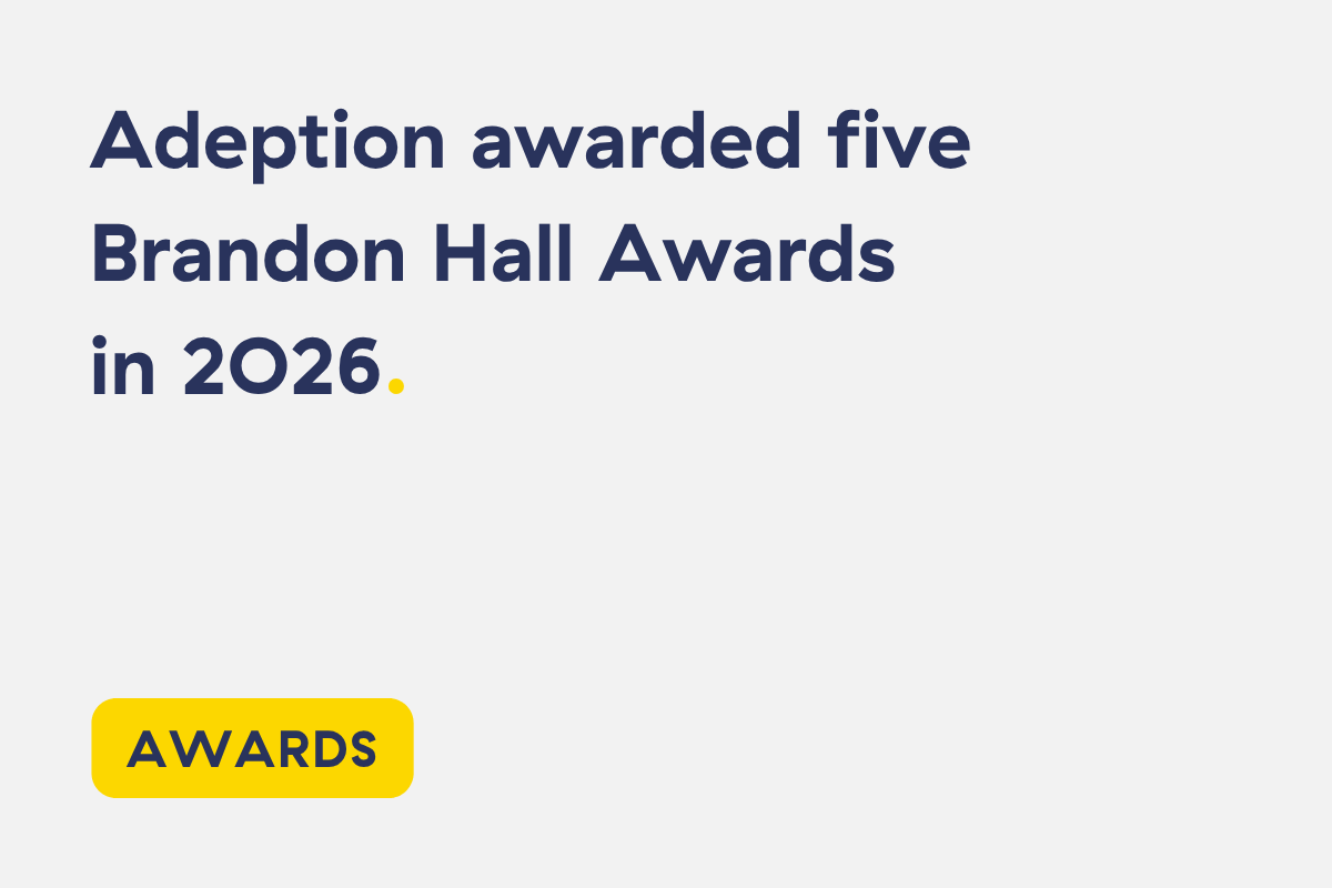 Adeption awarded five Brandon Hall Awards in 2O26